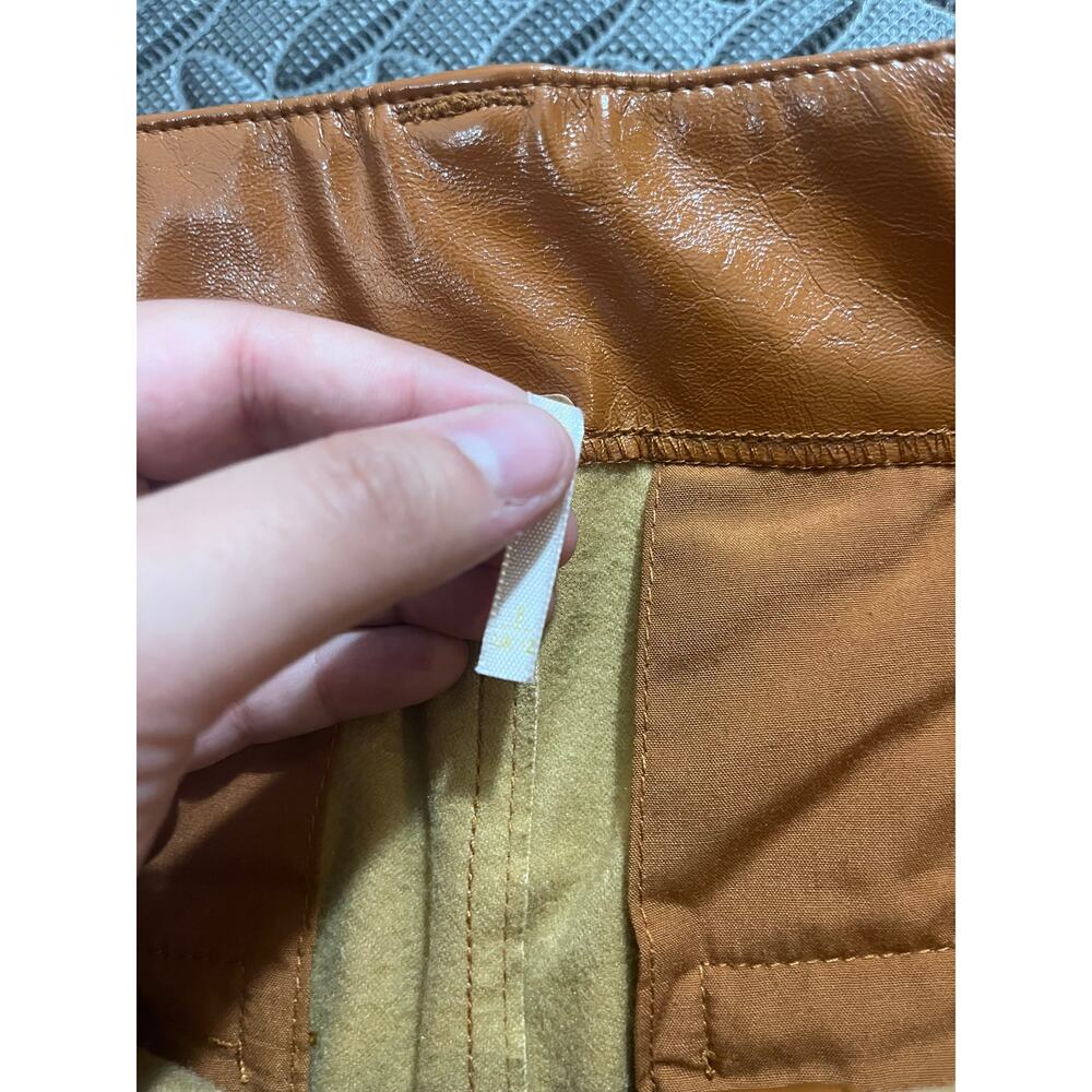 FREE PEOPLE Star Crossed Lovers Straight Pants‎ Vegan Leather Womens Size 8 - Picture 4 of 11